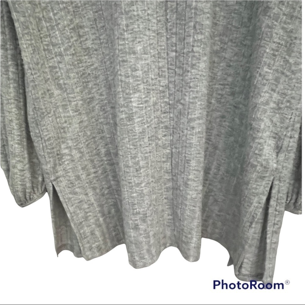 Lucky Gray Open Front Ribbed Cardigan - Small - Picture 3 of 6
